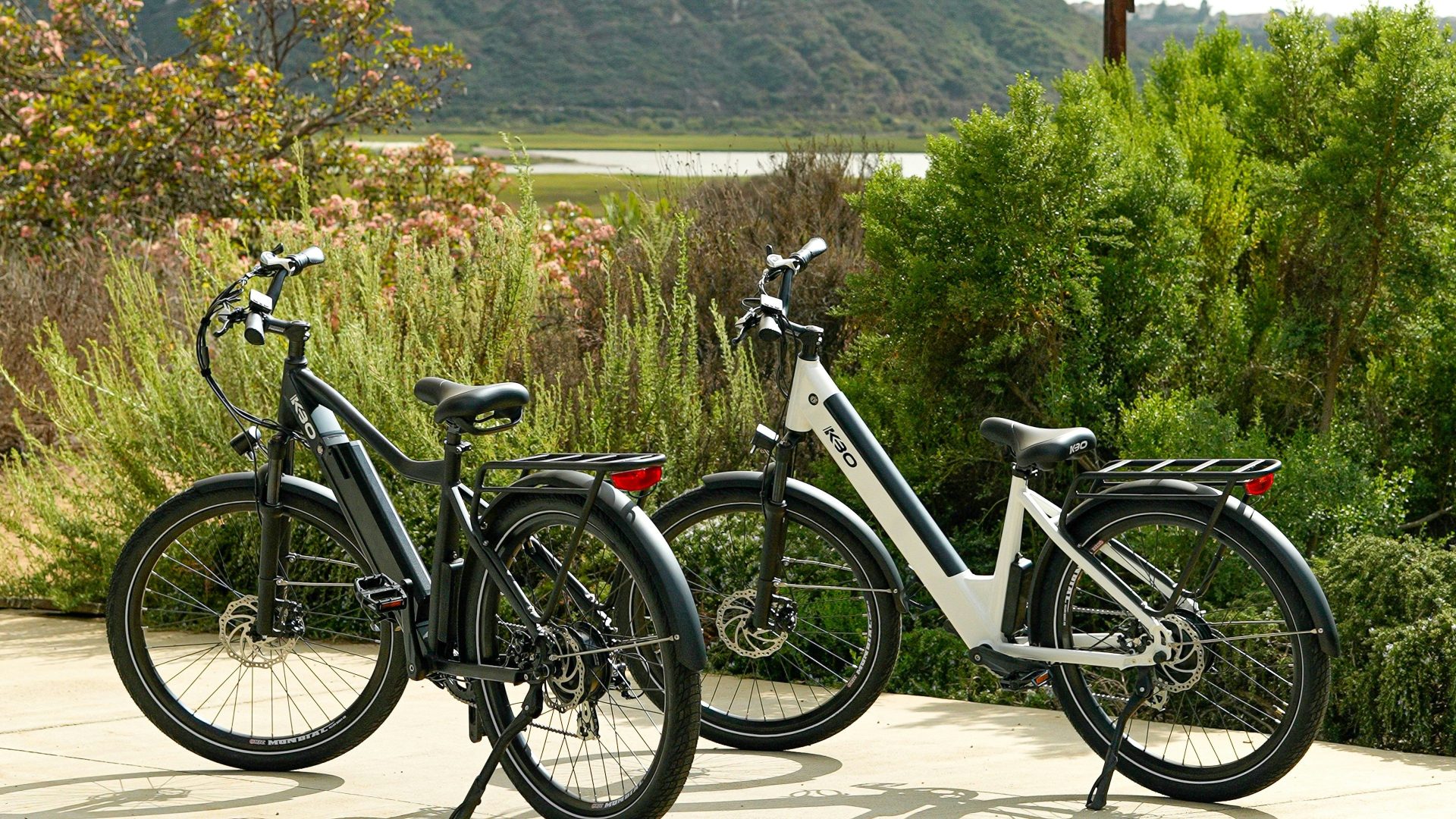 a couple of bikes parked next to each other